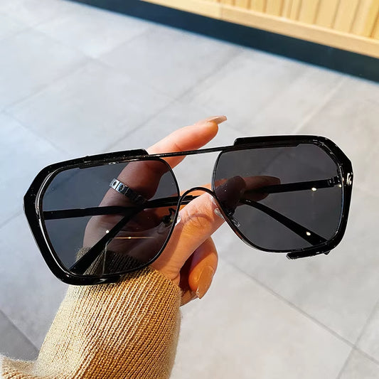 Oversized Sunglasses Women Fashion Sun Glasses for Women Brand Designer Vintage Glasses Men Square Sunglasses Men Metal Eyewear